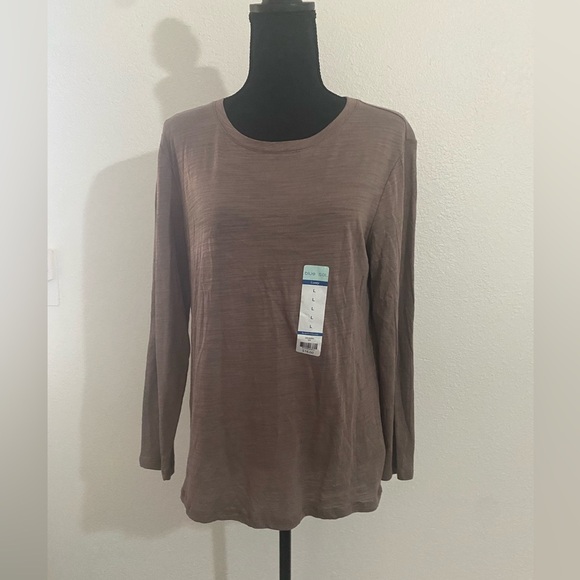 long sleeve TeeShirt from Blue Sol  Mushroom Taupe Color Size L. MSRP $16. - Picture 1 of 4